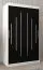 Schuifdeurkast / kledingkast Pilatus 02, kleur: mat wit / zwart - afmetingen: 200 x 120 x 62 cm (H x B x D)