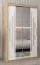 Schuifdeurkast / kleerkast met spiegel Tomlis 02A, kleur: sonoma eiken / mat wit - afmetingen: 200 x 120 x 62 cm (H x B x D)
