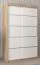 Schuifdeurkast / kleerkast Jan 02A, kleur: sonoma eiken / mat wit - afmetingen: 200 x 120 x 62 cm ( H x B x D)