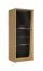 Hangkast "Topusko" 18, kleur: eiken / zwart, deels massief, rechtsdraaiende deur - Afmetingen: 103 x 43 x 36 cm (H x B x D)