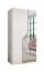 Kledingkast | 1 spiegeldeur | Kleur: wit | 1 vak | 1 kledingstang | Handgrepen: kasjmier | Draaideurkast | Maten: 100 x 52 x 202 cm | Soft-Close functie