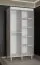Moderne kledingkast met spiegel Jotunheimen 205, kleur: wit - Afmetingen: 208 x 100,5 x 62 cm (H x B x D)