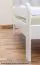 Jugendbett Kiefer Vollholz massiv weiß lackiert A11, inkl. Lattenrost - Abmessung 160 x 200 cm