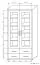 Vitrine Kerowagi 02, Farbe: Sonoma Eiche - Abmessungen: 200 x 100 x 41 cm (H x B x T)