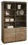 open kast / bordenkast Fazenda 06, kleur: donkerbruin, deels massieve eik - 201 x 119 x 41 cm (h x b x d)