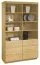 Bücherregal / Regal mit 8 großen Fächern Fazenda 06, Natur, Eiche teilmassiv, 201 x 119 x 41 cm, geölt / gewachst, Türen mit Soft Close System