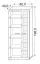 Vitrinekast Madryn 04, kleur: Sonoma eiken / wit - 195 x 80 x 40 cm (h x b x d)