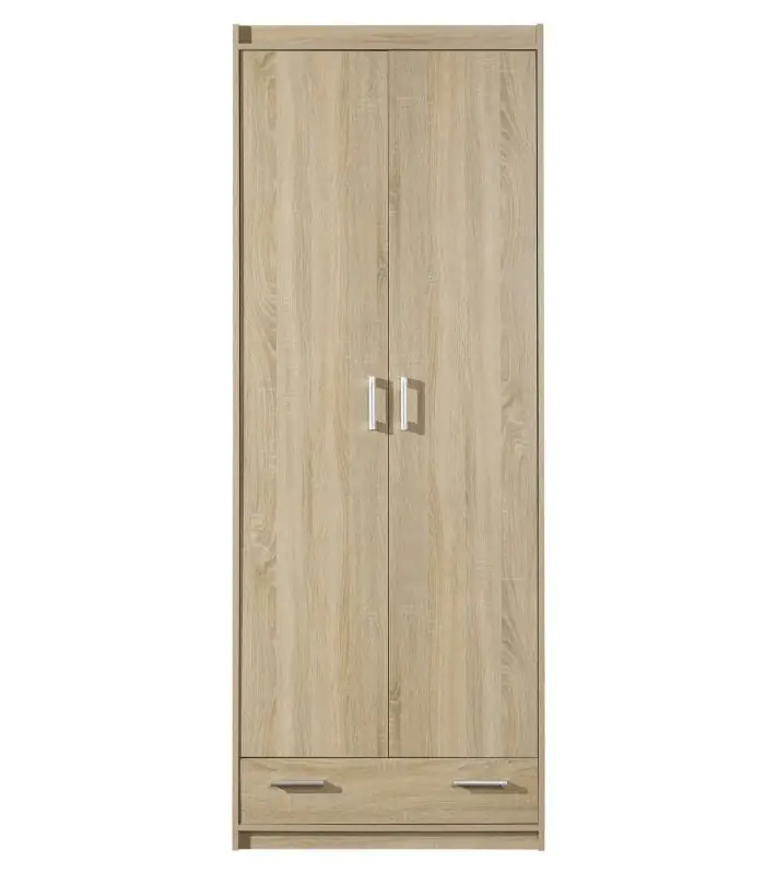Draaideurkast / kledingkast "Kontich" 04, kleur: Sonoma eiken - Afmetingen: 212 x 80 x 50 cm (H x B x D)