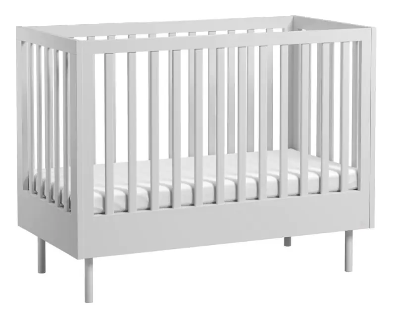 Babybed Airin 01, kleur: wit - Ligvlak: 60 x 120 cm (B x L)