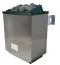 Sauna "Aleksi" SET mit Ofen externe Steuerung easy 9 kW Edelstahl - 196 x 196 x 198 cm (B x T x H)