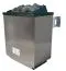 Sauna "Aleksi" SET met heldere glazen deur, boven lijst & kachel externe regeling easy 9 KW - 210 x 210 x 202 cm (B x D x H)