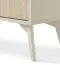Ladekast / commode met twee vakken Crewe 10, kleur: beige / eiken - Afmetingen: 80 x 106 x 38 cm (H x B x D)