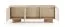 TV-onderkast / kleur: Bolivar onbehandeld / cappuccino / 3 draaideuren / 3 vakken / push-to-open functie / incl. LED verlichting / 154 x 40 x 55 cm / TV-bord