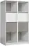 openkast Alwiru 09, kleur: wit grenen / grijs - 128 x 97 x 44 cm (h x b x d)
