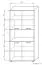 Highboard kast Cikupa 45, kleur: walnoten / iep - afmetingen: 190 x 90 x 40 cm (H x B x D)