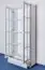 vitrinekast / servieskast massief grenen, wit Junco 34 - Afmetingen: 195 x 80 x 35 cm (H x B x D)