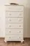 dressoir / ladekast massief grenen, wit gelakt Junco 135 - Afmetingen 118 x 60 x 42 cm