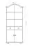 vitrinekast / servieskast massief grenen natuur Pipilo 04 - Afmetingen: 225 x 97 x 54 cm (H x B x D) 