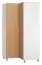 Draaideurkast / hoekkledingkast Arbolita 40, kleur: wit / eik - Afmetingen: 195 x 102 x 104 cm (H x B x D)