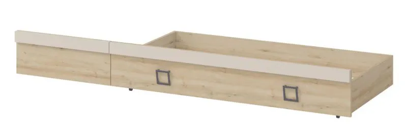 Schublade für Bett Benjamin, Farbe: Buche / Creme - 27 x 74 x 138 cm (H x B x L)