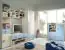 Jugendzimmer Lowboard Namur 21, Farbe: Blau / Weiß - Abmessungen: 30 x 30 x 214 cm (H x B x T)