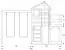 Speeltoren S19B incl. golfglijbaan, dubbele schommel aanbouw, balkon, zandbak en houten ladder - Afmetingen: 378 x 369 cm (B x D)