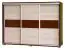 lowboard schuifdeurkast / dressoir Cikupa 11, kleur: walnoot / iep - afmetingen: 110 x 154 x 47 cm (H x B x D)
