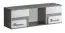 Jongerenkamer - hangplank / wandrek Oskar 10, kleur: antraciet / wit - 38 x 120 x 32 cm (h x b x d)