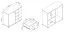 Elegante Kommode mit vier Schubladen Lowestoft 04, Farbe: Weiß - Abmessungen: 85 x 100 x 40 cm (H x B x T)