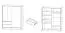 Kleiderschrank mit sechs Fächern und zwei Schubladen Kirkdale 06, Farbe: Weiß / Eiche Artisan - Abmessungen: 214 x 184 x 62 cm (H x B x T), mit genügend Stauraum