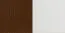 Nachtkastje Lotta 10, kleur: walnoten / Wit, massief grenen - afmetingen: 56 x 38 x 40 cm (H x B x D)