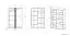 Vitrine kast Tullahoma 03, glazen deur links, kleur: eiken / glans wit - afmetingen: 143 x 92 x 42 cm (H x B x D), met 1 deur en 9 vakken