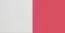Nachtkastje Milo 10, kleur: Wit / Roze, massief grenen - afmetingen: 56 x 38 x 40 cm (H x B x D)