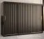 driedeurs kledingkast met eenvoudig Balmenhorn 72-design, kleur: mat zwart - afmetingen: 200 x 250 x 62 cm (H x B x D), met 10 vakken en twee kledingstangen