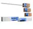 Hangwandelement Volleberg 60, kleur: wit / eiken Wotan - afmetingen: 150 x 250 x 40 cm (H x B x D), met blauwe LED-verlichting