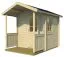 Buiten sauna / saunahuis Meßnerin incl. vloer - 40 mm blokhut profielplanken, grondoppervlakte: 6,2 m², zadeldak