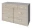 ladekast / dressoir Kerowagi 15, kleur: Sonoma eiken - afmetingen: 77 x 115 x 41 cm (H x B x D)