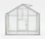 Gewächshaus - Glashaus Radicchio L5, Wände: 4 mm gehärtetes Glas, Dach: 6 mm HKP mehrwandig, Grundfläche: 4,80 m² - Abmessungen: 220 x 220 cm (L x B)