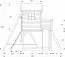Speeltoren S20D1, dak: grijs, incl. golfglijbaan, dubbele schommel aanbouw, balkon, zandbak, klimwand en houten ladder - Afmetingen: 522 x 363 cm (B x D)