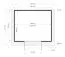 Tuinhuis / berging Freiberg 04 incl. vloer, onbehandeld - 19 mm prefab / elementen tuinhuis, bruikbare oppervlakte: 7,15 m², lessenaarsdak