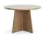 Salontafel | ronde tafel | 75 x 75 x 47 cm | bijzettafel | kleine woonkamertafel | walnootkleur | ABS randen | Belladere 07