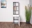 Tienerkamer - Open kast Lede 08, kleur: grijs / eiken / wit - afmetingen: 190 x 45 x 40 cm (H x B x D)