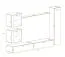 Functioneele woonwand Balestrand 273, kleur: wit - afmetingen: 180 x 280 x 40 cm (H x B x D), met LED verlichting