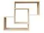 wandrek / hangplank massief grenen natuur Junco 287 - Afmetingen: 85 x 104 x 20 cm (H x B x D)