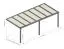 Terrasoverkapping S 05, dak: 16 mm doorzichtig polycarbonaat, grondoppervlakte: 14,20 m² - afmetingen: 200 x 710 cm (B x L)