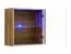 Bovenkast met LED-verlichting Balestrand 223, kleur: Wotan eik / grijs - Afmetingen: 160 x 320 x 40 cm (H x B x D), met 11 vakken