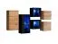 Hangelementen / hangkasten met zes deuren Volleberg 109, kleur: Wotan eik / zwart - Afmetingen: 80 x 150 x 25 cm (H x B x D), met push-to-open functie