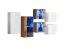 Set van 6 hangelementen en hangkasten Volleberg 107, kleur: wit / eik Wotan - afmetingen: 80 x 150 x 25 cm (H x B x D), met push-to-open functie