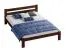 tienerbed / jeugdbed in neutraal design Encamp 27, massief grenen, kleur: walnoot - Lig vlak: 160 x 200 cm (B x L)