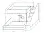 Stapelbed / kinderbed / functioneel bed - met opberglade en trap, Jura 39, wit / turkoois - matrasmaat: 90 x 200 cm / 90 x 185 cm
